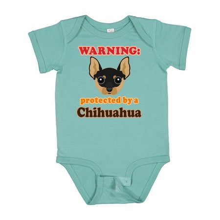 

Inktastic Protected by a Chihuahua Dog Gift Baby Boy or Baby Girl Bodysuit