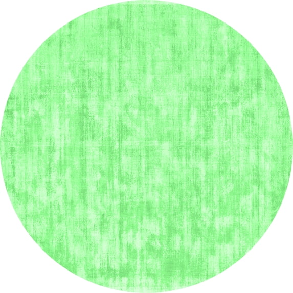 Ahgly Company Indoor Round Solid Emerald Green Modern Area Rugs, 7' Round