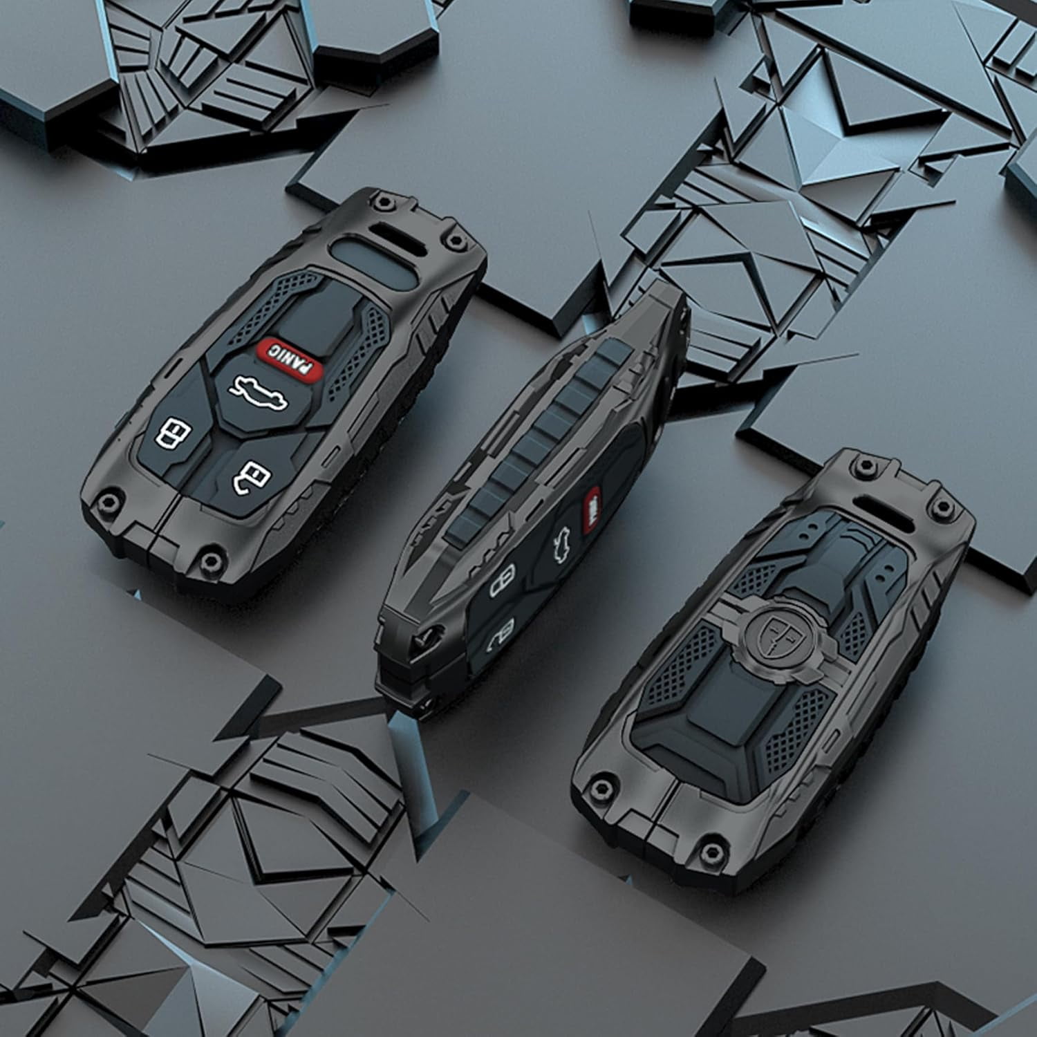 Key Fob Cover Compatible with Fit for Audi A3 A4 A5 A6 Q5 Q7 R8 S5 TT SQ5, Fob Cover Keyless Entry Remote Key Shell with Keychain Keychain Case Holder Protector,1