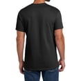 thumbnail image 6 of Hanes Short Sleeve Crewneck T-Shirt, Men's 5 Oz 100% Cotton Black Classic Fit Tee, 3 Pack, 4XL, 6 of 6