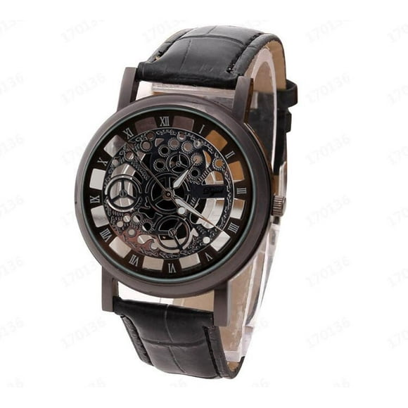jovati Men Luxury Stainless Steel Quartz Military Sport Leather Band Dial Wrist Watch