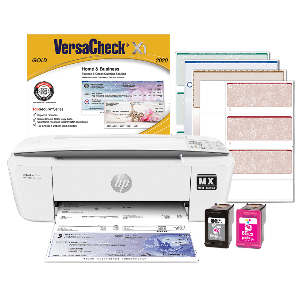 VersaCheck HP DeskJet 3755 MX MICR Check Printer and VersaCheck Gold