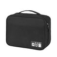 thumbnail image 1 of Waterproof Data Cable Storage Bags Travel Gadget Wires Organizer Zipper Pouch (Black), 1 of 6