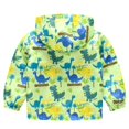 thumbnail image 3 of Generic Cute Lightweight Coat Kids Baby Windproof Coat Long Sleeve Hooded Print Zipper Grils Toddler Boys Autumn Jacket Boys Coat(Green I,12-18 Months), 3 of 3