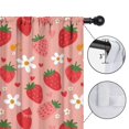 thumbnail image 4 of Blackout Kids Curtains,Pink Strawberry Plants Fruit Childrens Insulated Curtains Set Of 2,Bedroom Essentials,Toddler Room Decor 42x54in(106x137cm), 4 of 4
