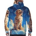 thumbnail image 7 of Xecao Starry Sky Cloud Dog Pattern Men's Adult Pullover Hoodie,Hooded Sweatshirt-Small, 7 of 7
