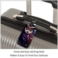 thumbnail image 3 of Square 2Pack PU Leather Cartoon Owl Cruise Luggage Tag with Privacy Cover and Name ID Tag for Travel Handbags Backpacks Luggage Tags, 3 of 6