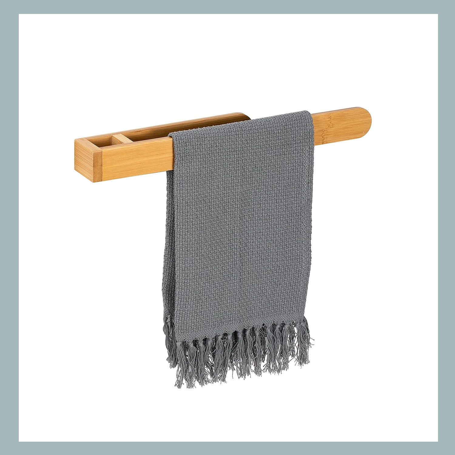 Self Adhesive Bamboo Towel Holder No Drilling Hand Towel Ring Strong