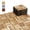 Natural - 12 slats, variant on Beefurni Wood Deck Tiles, 10 Piece Interlocking Patio Flooring with Plastic Base, Dark Brown