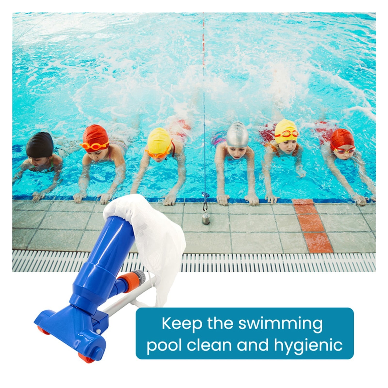 Outdoor Pool Vacuum Cleaning Kit Clean Pool Bottoms Net Pool Filter Swimming Pool Vacuum Cleaner Set Cleaning Skimmer Pool Tool ,Great Suction Power