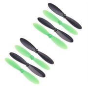 HobbyFlip Propellers Blades Black Green Set of 4 Props H107-A36 Compatible with Walkera QR Ladybird FPV 2 Pack