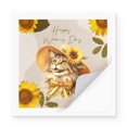 thumbnail image 2 of Happy Women's Day Maine Coon Sunflower Vintage Proud Mom Vinyl Sticker Cat Lover Kitten Owner Gifts Waterproof Decal Art Decor - 02030, 2 of 5
