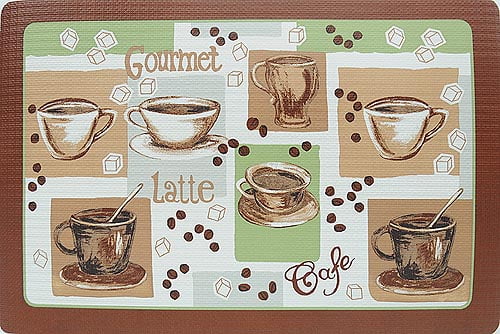 Coffee Style Placemat Tapestry Cloth Style A 1 piece "GOURMET COFFEE" 