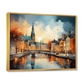 thumbnail image 2 of Designart "Denmark Cityscape Euphony II" Cityscapes Floater Framed Canvas Wall Art, 2 of 7