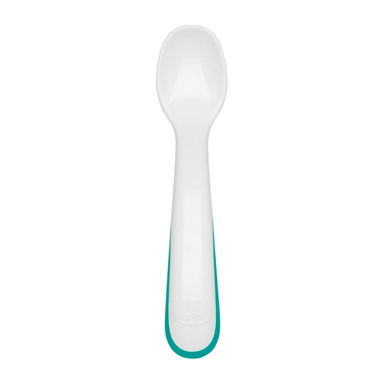 OXO Tot On-The-Go Plastic Fork and Spoon Set with Travel Case Teal