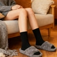 thumbnail image 3 of Fall Socks Womens Solid Mid Calf Socks Fall and Winter Fall Socks for Leggings And Low Cut Boots, 3 of 8