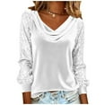 thumbnail image 3 of TaTaai Women's Sparkle Blouse, Long Sleeve V-Neck Pullover, Sequined Patchwork Fabric, Great for Evening Parties, Special Occasions and Festive Celebrations Gift, 3 of 5