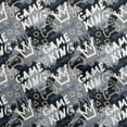 thumbnail image 1 of oneOone Cotton Jersey Gray Fabric Writing Abstract Texture With Text Sewing Material Print Fabric By The Yard 58 Inch Wide, 1 of 4