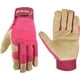 thumbnail image 1 of Guantes Wells Lamont HydraHyde de piel dividida para mujer, color rosa, 1 of 5