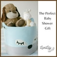 thumbnail image 3 of Woven Cotton Rope Baby Basket with Lamb Design – Nursery Storage Bin, Toy & Blanket Organizer, Decorative Hamper (16" × 13"), 3 of 7