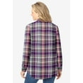 thumbnail image 2 of Woman Within Plus Size Pintucked Flannel Shirt, 2 of 5