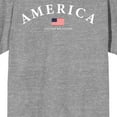 thumbnail image 2 of Americana America United We Stand Men's Gray Heather T-shirt-Medium, 2 of 4