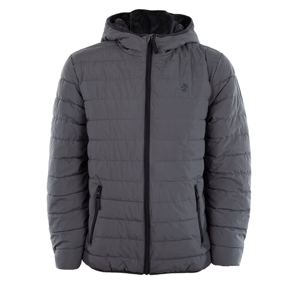 IZOD MEN'S PACKABLE PUFFER JACKET IZ293X - SIZE: MEN L - IRON GATE