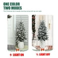 thumbnail image 5 of LuxenHome 4Ft Pre-Lit Snow-Flocked Potted Artificial Christmas Tree, 5 of 13