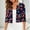 Hot Pink, variant on Women's Thin Shrugs 3/4 Sleeve Lightweight Print Cropped Tops Round Neck Open Front Cardigan for Dress