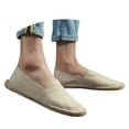 thumbnail image 4 of Men's Breathable Solid Color Korean Version Trendy Casual Comfortable Lightweight Linen Sole Sneakers Mens Slip On Shoes, 4 of 8