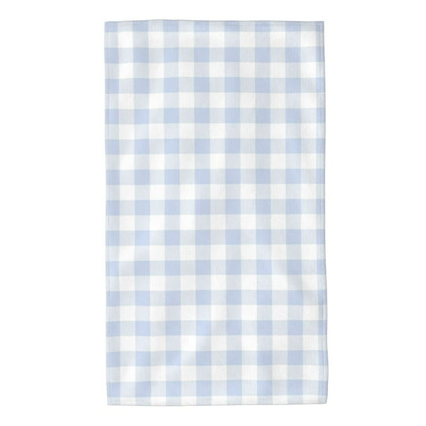 Fotbe Blue Checkboard Toalla Premium con Patrón, Toalla de Microfibra de Secado Rápido, Ligera y Altamente Absorbente (27.5x16in), Ideal para Uso Diario