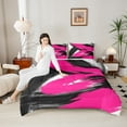 thumbnail image 4 of Homewish Black Pink Splash 2pcs Bedding Comforter Set For Teens Boys Girls,Abstract Graffiti Twin Comforter Sets,Vintage Aesthetic Breathable Bedding Set,Luxury Bedroom Decor,Reversible, 4 of 8