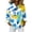 Light Blue, variant on Women's Casual Hawaiian Print Button Down Shirt Long Sleeve with Collar Floral Design Top for Spring Summer Fashion Beach Party Outfit,White,2XL