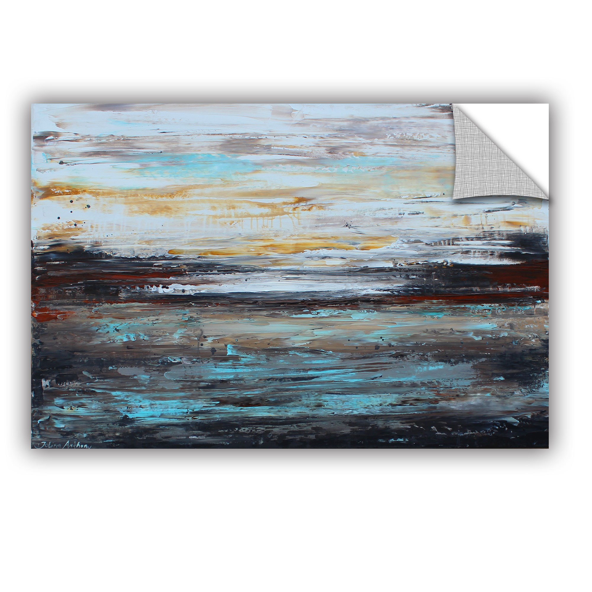 ArtWall Jolina Anthony "Abstract Cold" ArtAppealz Removable Wall Art