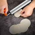 thumbnail image 4 of Rolling Pin, Dough Roller with Hollow Design Stainless Steel Rolling Pin, 360° Rotation Dough Roller, Baking Rolling Pin, Fixed Rolling Pin Pizza Dough Roller for Pastry Bread (L), 4 of 8