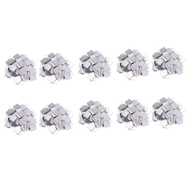 1000 Piece Mirror Tile Wall Sticker 3D Decal Room Decor Stick (Silver)