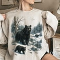 thumbnail image 2 of Vintage Black Bear Sweatshirt | Winter Forest Wildlife Pullover, 2 of 8