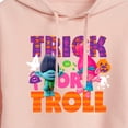 thumbnail image 3 of Trolls - Trick Or Troll Branch and Poppy - Juniors Cropped Pullover Hoodie, 3 of 5