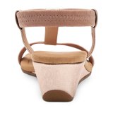 GIANI BERNINI Womens Beige Pulltab Cushioned Goring Sloann Round Toe Stacked Heel Zip-Up Booties M main image 1