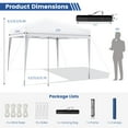 thumbnail image 4 of Costway Patio 10x10ft Outdoor Instant Pop-up Canopy Folding Sun Shelter Carry Bag White, 4 of 9