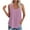 Pink, variant on ALLLIST Spring Tops Yellow Pleated Sleeveless Crew Neck Plaid Tank Tops Womens Capris for Summer XXXL