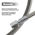 thumbnail image 5 of Unique Bargains 4AN Turbo Oil Feed Line Stainless Steel Braided AN4 90 Degree Hose End 36", 5 of 7