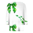 thumbnail image 5 of UngA Women's St Patrick's Day Shirts 3/4 Sleeve Saint Patricks Day T-Shirt V Neck Lucky Irish Shamrock Graphic Tee Tops,Size XXXL, 5 of 9