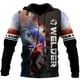 thumbnail image 2 of Sudadera con capucha con gráficos de soldador para hombre, moda personalizada, uniforme de soldador, sudaderas casuales con capucha, ropa de gran tamaño para hombre, 2 of 4