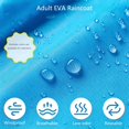 thumbnail image 4 of Ceisia Men Portable Hooded Rain Poncho Lightweight Waterproof Reusable Loose Rain Cape Non Disposable Raincoat For Hiking Camping Travel Outdoor Activity Gift, 4 of 6