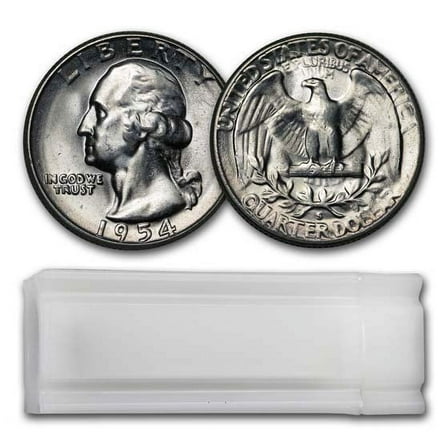 1954-S Washington Quarter 40-Coin Roll BU