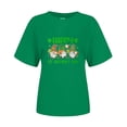 thumbnail image 4 of LSLJS Col Rond Saint Patrick's Imprimé à Quatre Feuilles Manches Courtes Décontracté Ample Haut Manches Courtes Col Rond/chemise, Cadeaux pour Femmes, 4 of 4