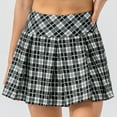 thumbnail image 5 of IROINNID Mini Comfort Waist Skirt For Women Fake Two-piece Plaid Running Casual Summer Yoga Pleated Tennis Skirt Print Skirt, 5 of 6