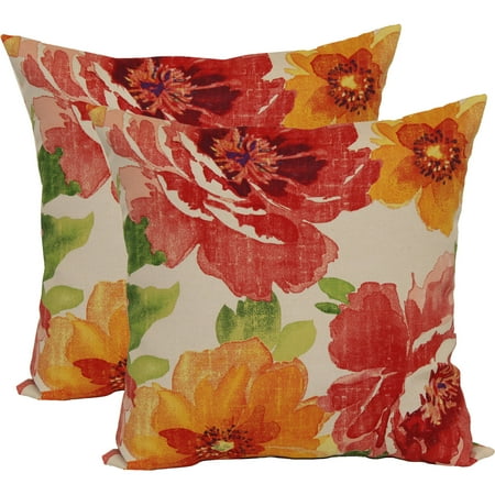 Mainstays Muree Primrose Outdoor Toss Pillow, 2 Pack - Best Outdoor Pillows