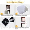 thumbnail image 6 of Dowbom Stretch Chair Seat Covers Spandex Jacquard Dining Chair Seat Covers Washable Cushion Cover, 6 of 7